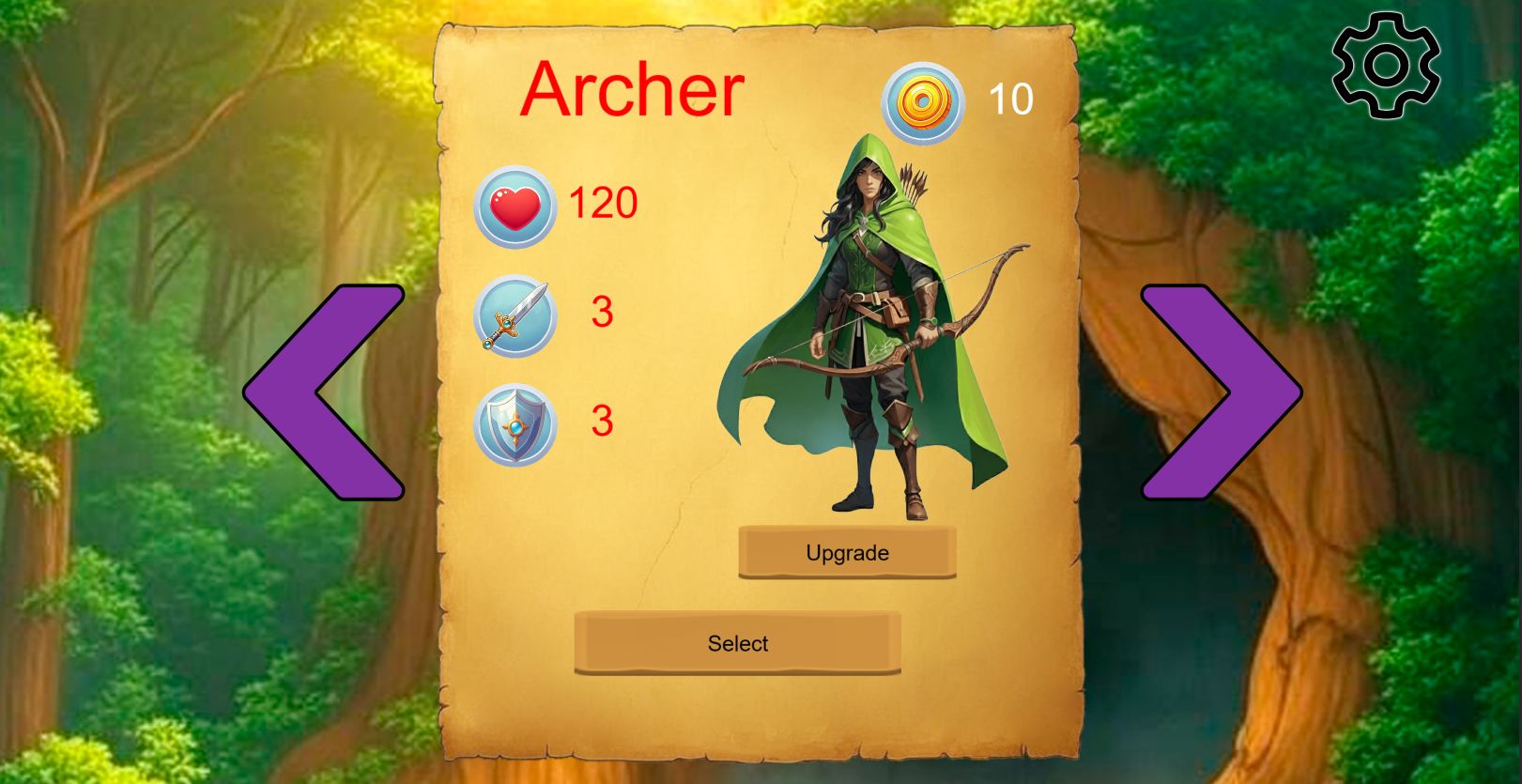 Oracle Labyrinth - character selection